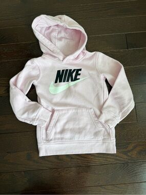 Nike Kids Pink Hoodie with Swoosh Logo